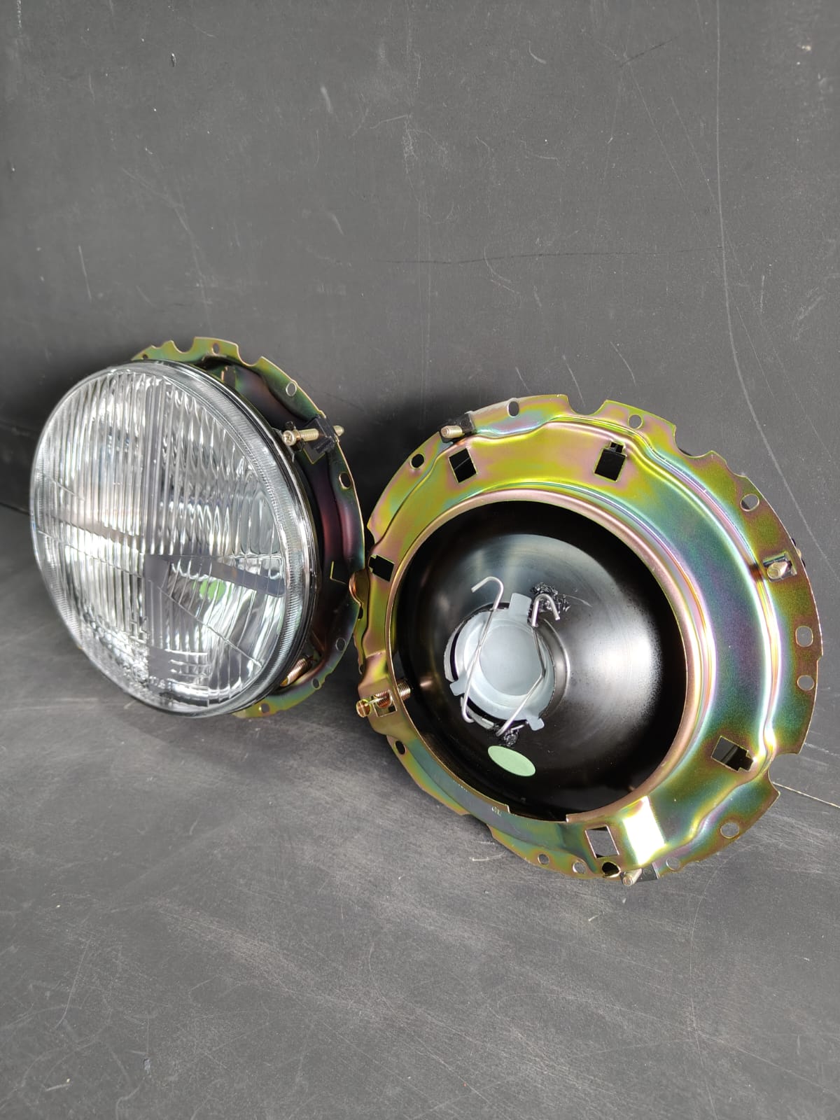 Faros Principales VW Caribe MK1 / VW Sedan Vocho | Cruz Rayado | 2 Pzas | Helix