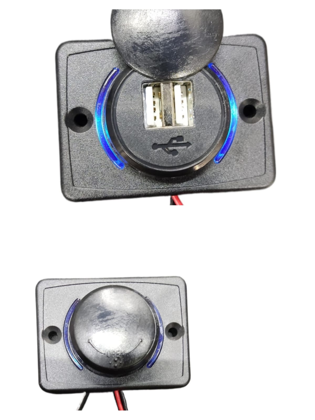 Cargador USB Iluminado Doble 12V-24V Para Auto y Bus | TRWS
