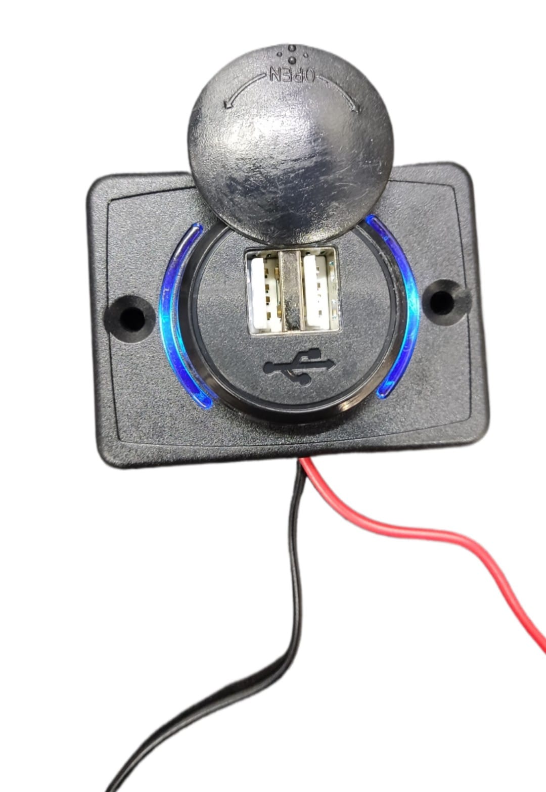 Cargador USB Iluminado Doble 12V-24V Para Auto y Bus | TRWS
